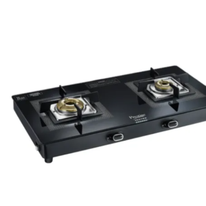 Prestige Vectra Gas Table | Powder Coated Body | Glass Top with Brass Burners